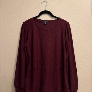Ann Taylor Factory Rich Burgundy Blouse